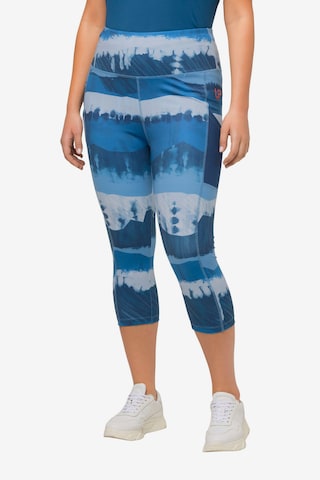 Skinny Leggings Ulla Popken en bleu : devant