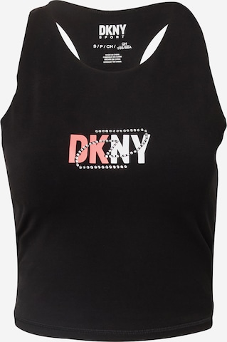 DKNY Performance Sports Top in Black: front