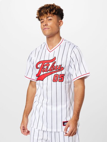 T-Shirt 'Varsity' FUBU en blanc : devant