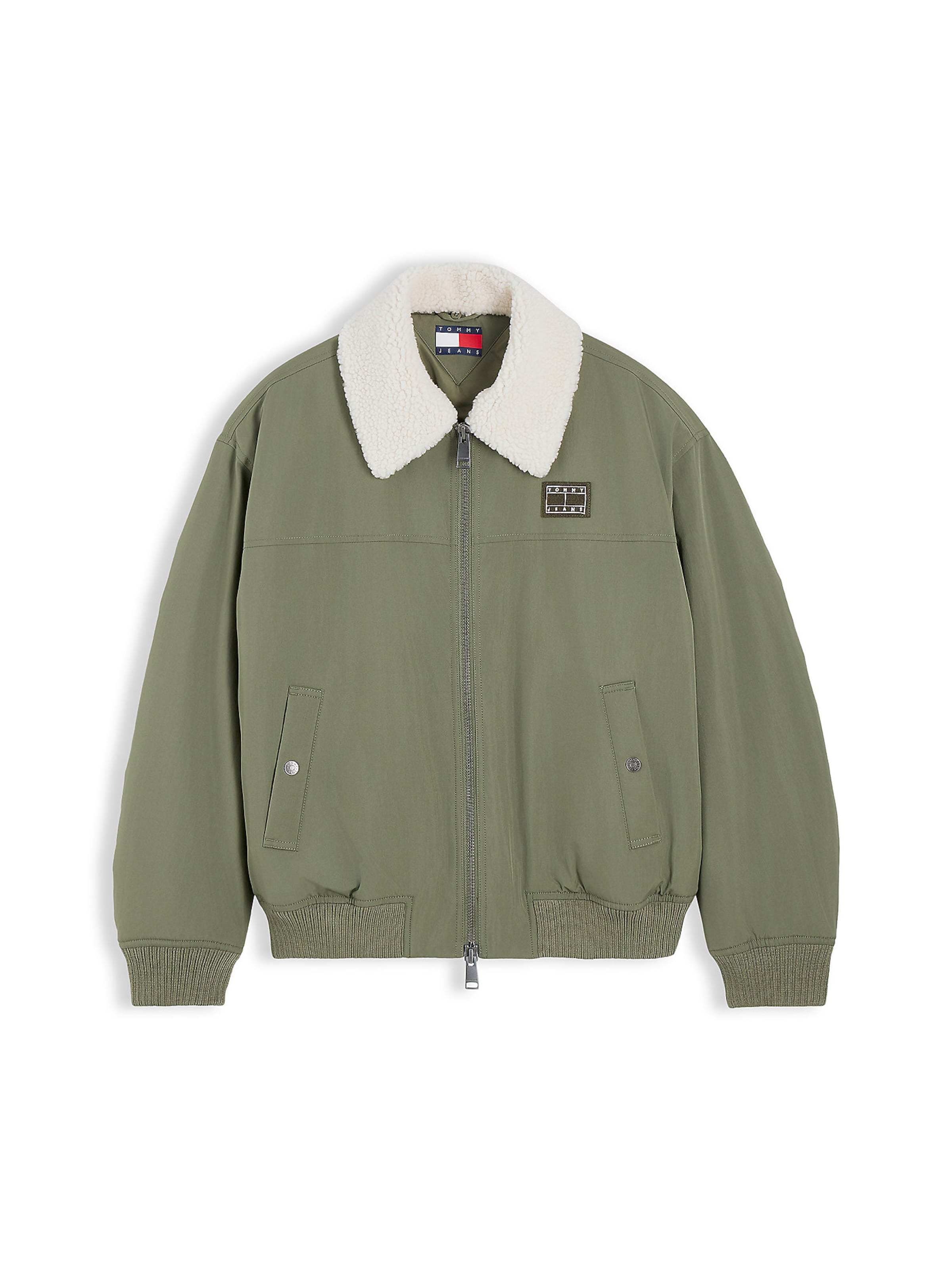 Veste mi-saison Tommy Jeans en vert : devant