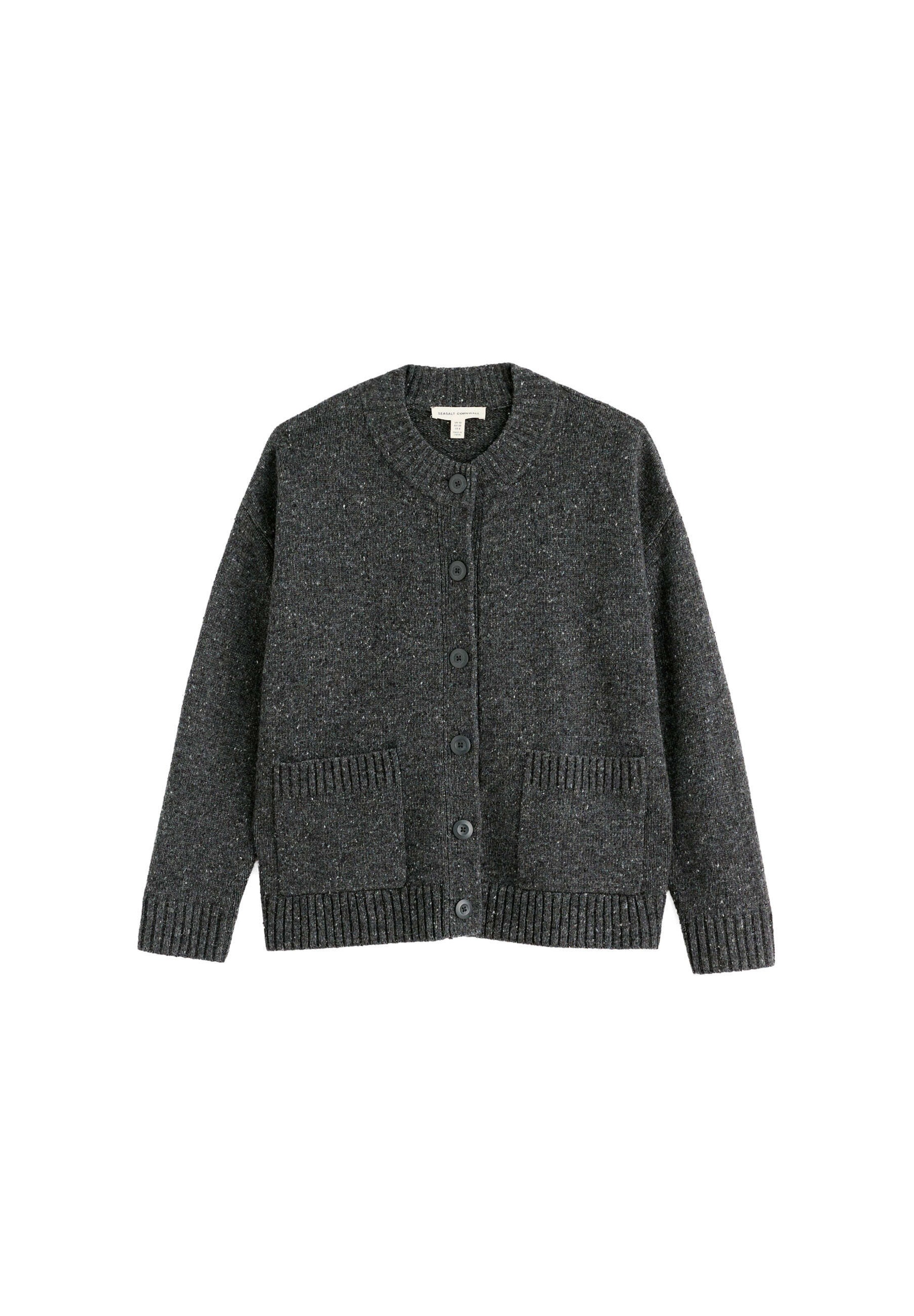 Cardigan 'Harbour Sands' Seasalt Cornwall en gris : devant