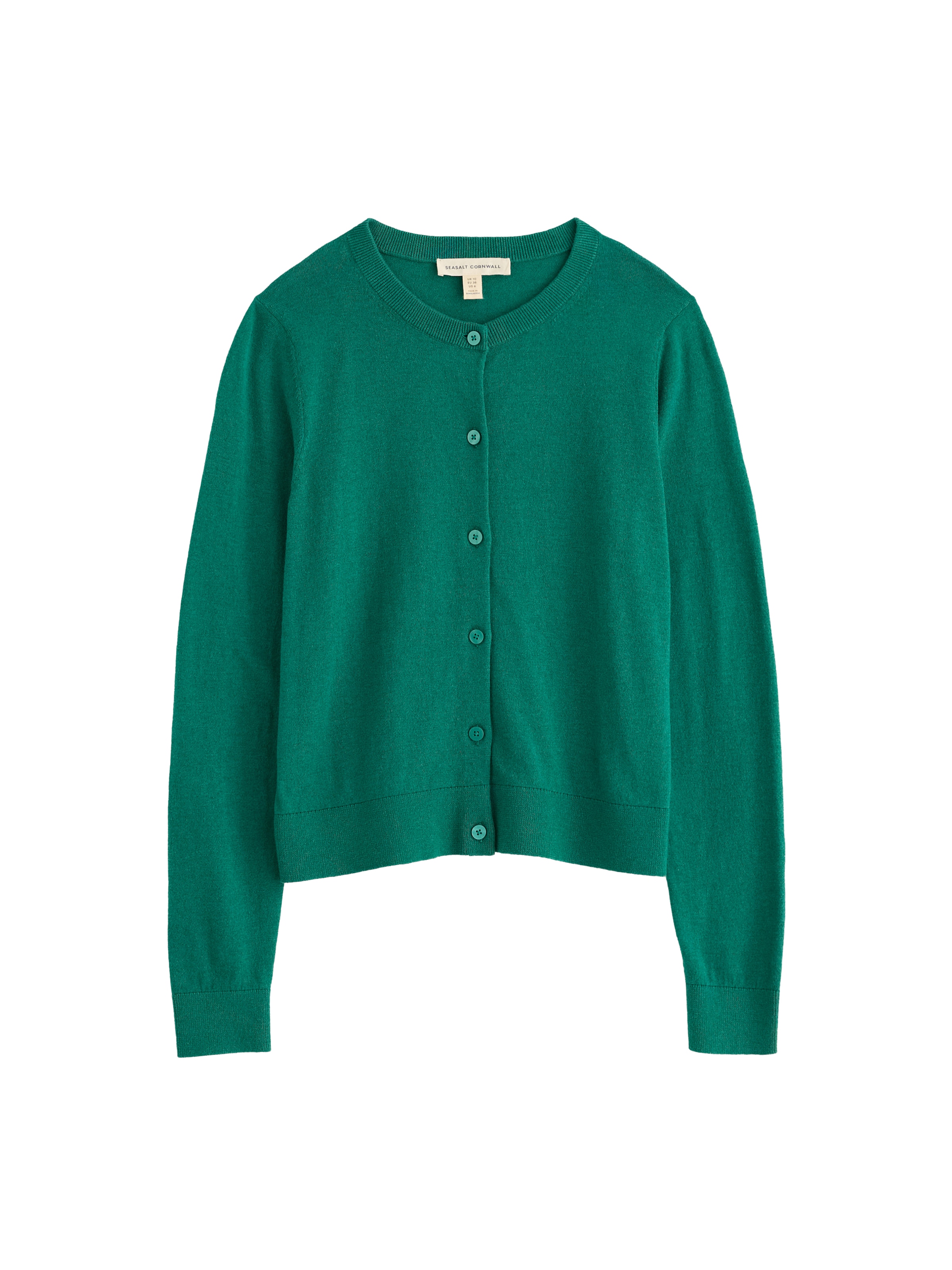 Cardigan 'Dancing Light' Seasalt Cornwall en vert : devant
