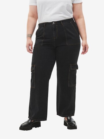 Zizzi Bootcut Jeans in Schwarz: predná strana