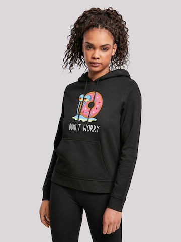 F4NT4STIC Sweatshirt 'Spongebob Schwammkopf Gary Donut Worry' in Black: front