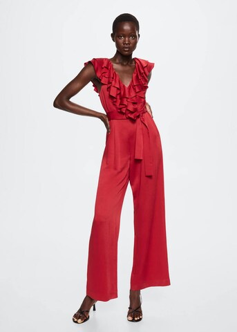 MANGO Jumpsuit 'Ophelia' in Rot: predná strana