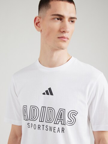 ADIDAS SPORTSWEAR Λειτουργικό μπλουζάκι 'House of Tiro' σε λευκό