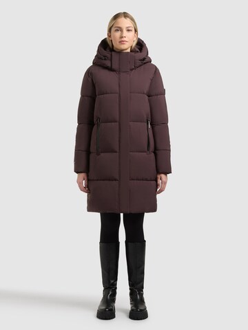 khujo Wintermantel 'Haya2' in Rood: voorkant