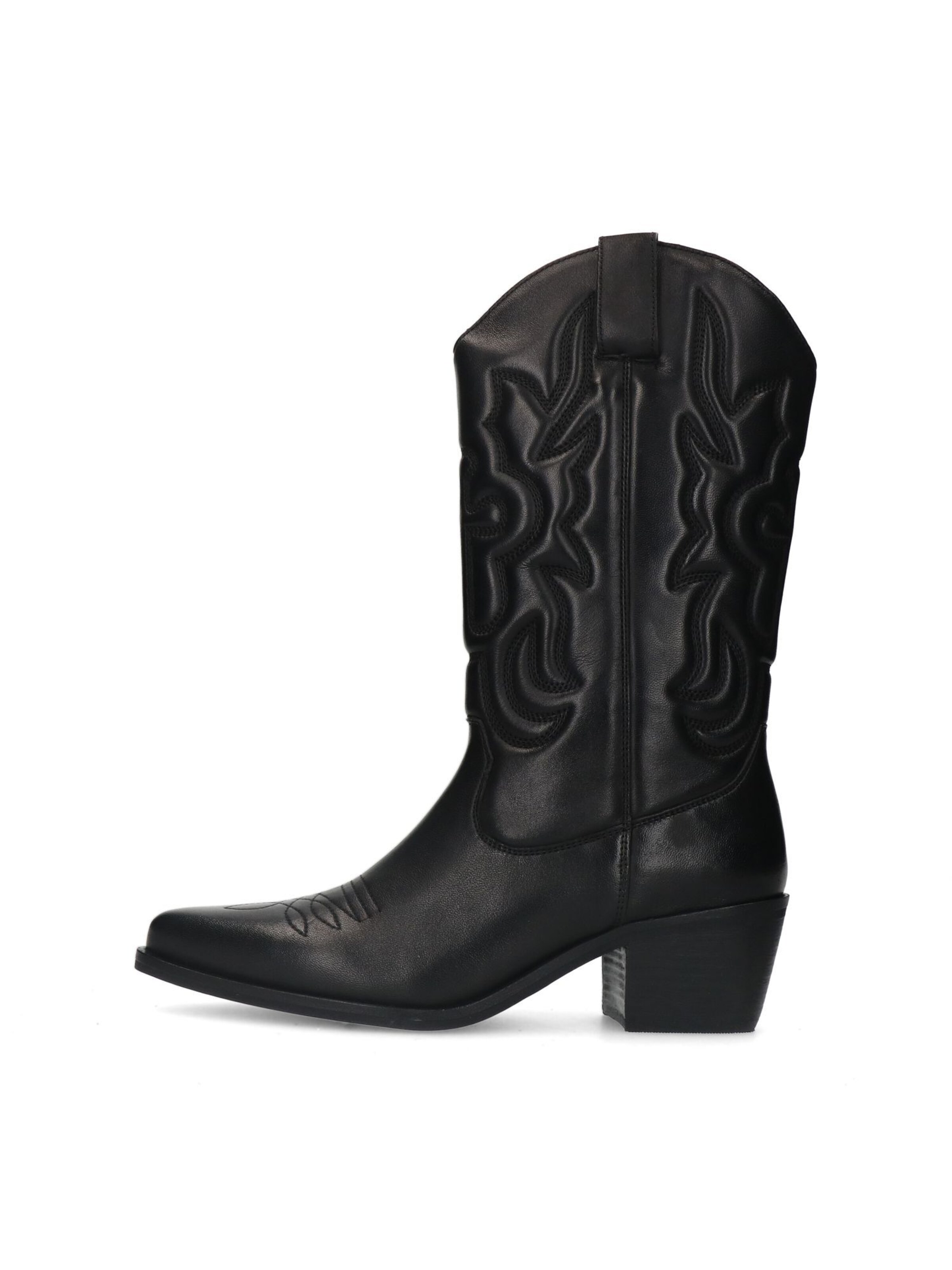 MANFIELD Cowboy Boots in Black
