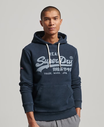 Superdry Sweatshirt 'Vintage' in Blauw: voorkant