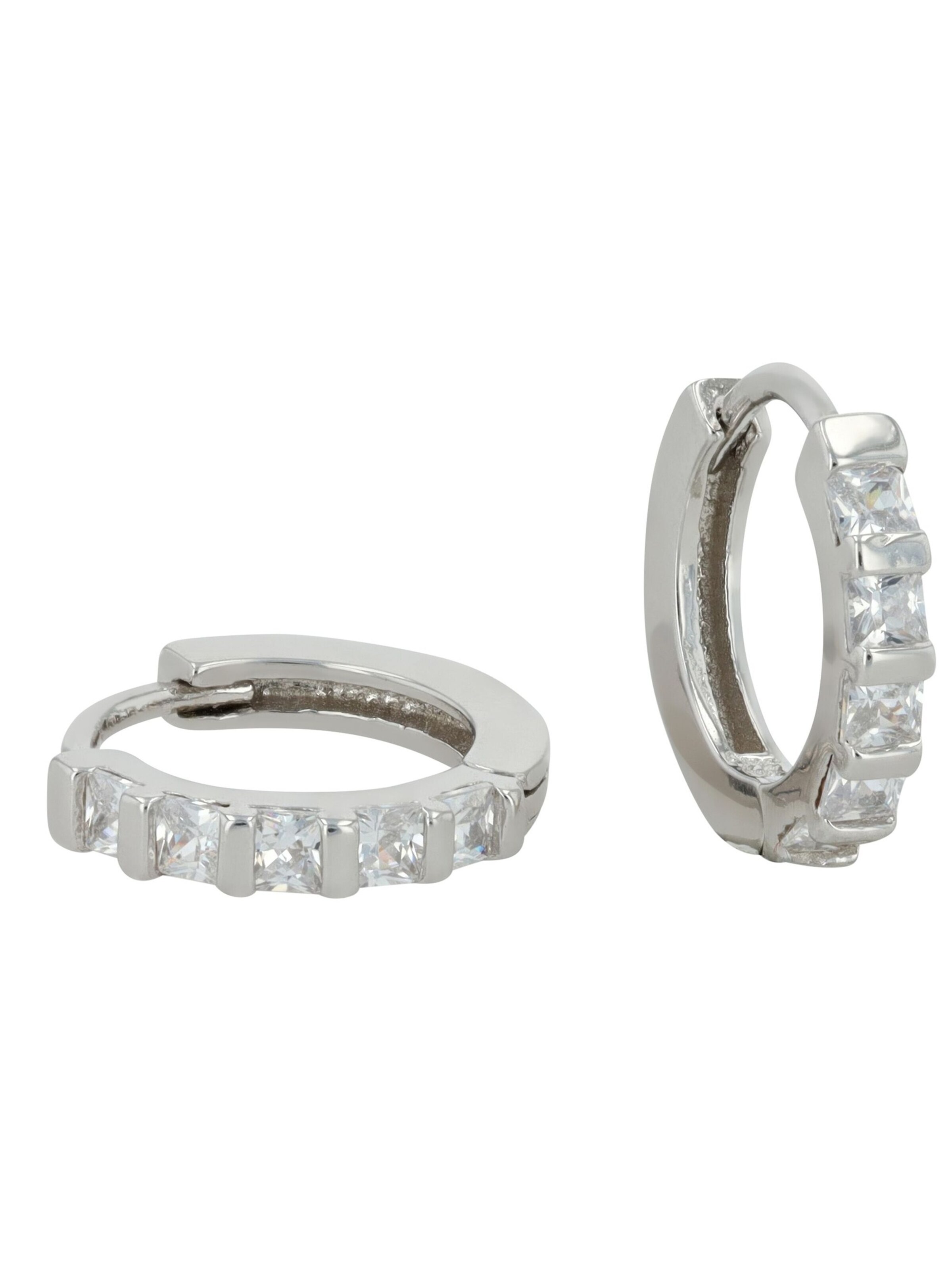 Akzent Earrings '"Feyza" aus 925 Sterlingsilber, rhodiniert, langlebig' in Silver: front
