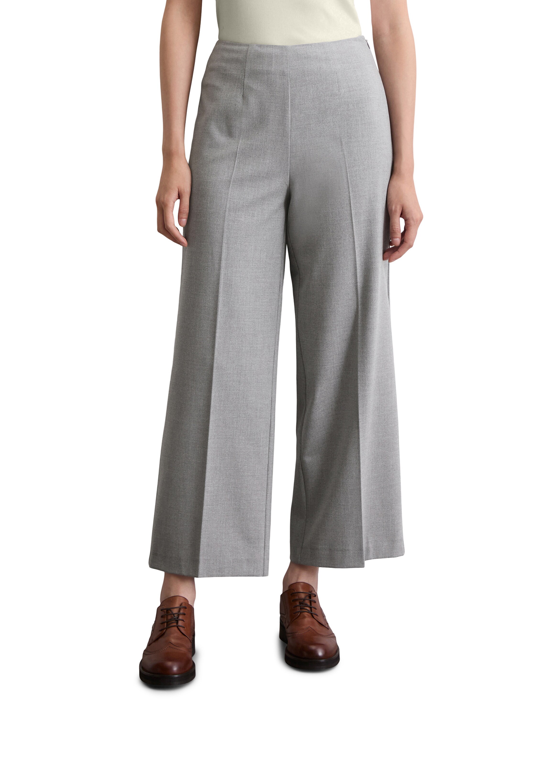 Marc O'Polo Wide leg Pants in Grey: front