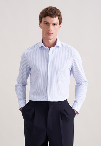 Coupe slim Chemise business 'Schwarze Rose' SEIDENSTICKER en bleu : devant