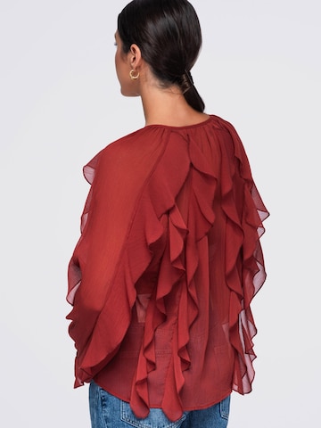 Ombre Блуза в червено