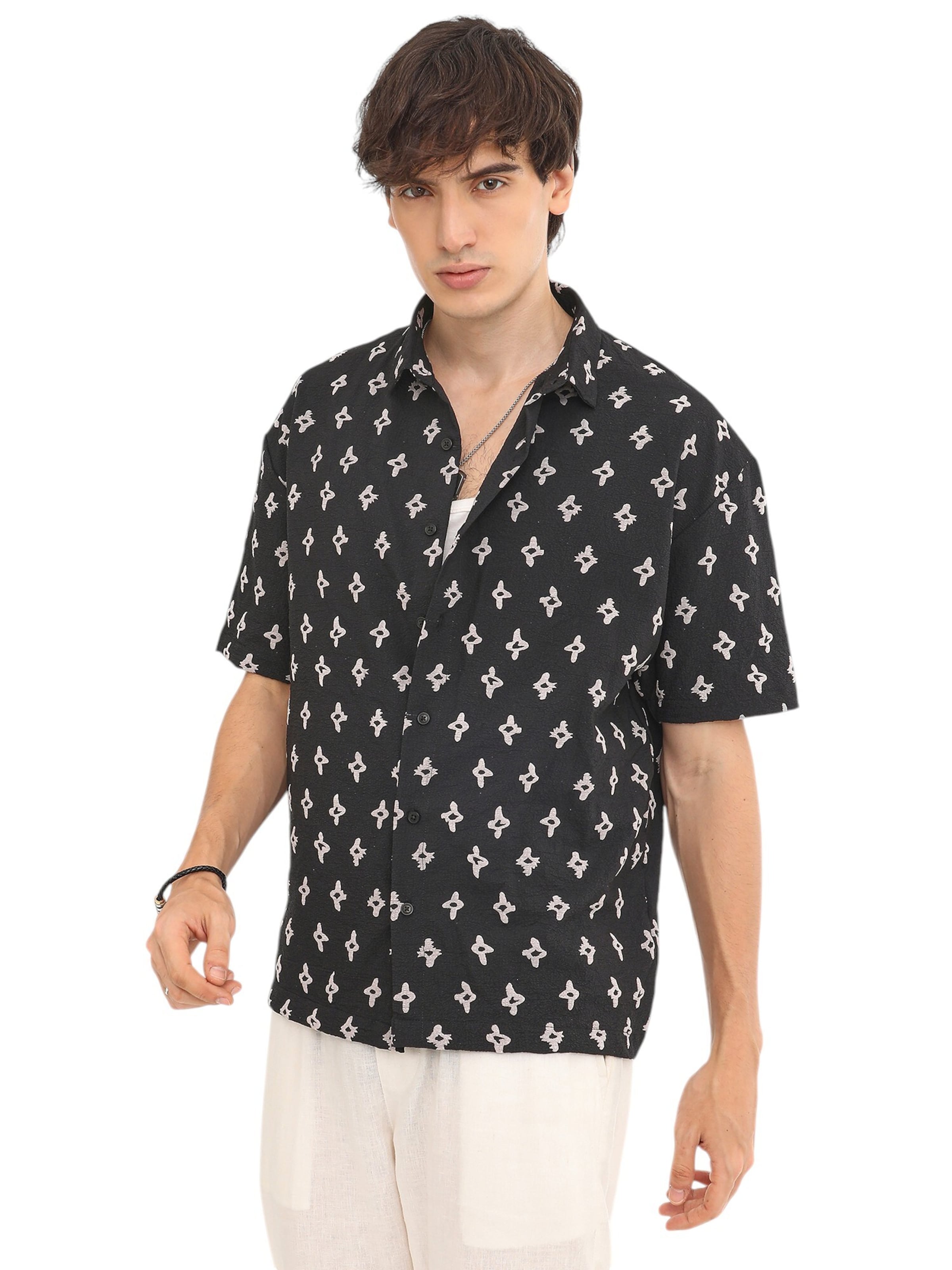 Campus Sutra - Regular Fit Camisa 'Toria' em preto