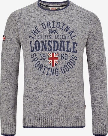 LONSDALEPulover 'Borden' - siva boja: prednji dio