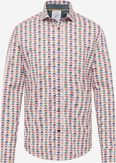 A Fish named Fred Button Up Shirt in Yellow / Jade / Orange red / White, Item view