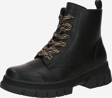 bugatti - Botines con cordones en negro: frente