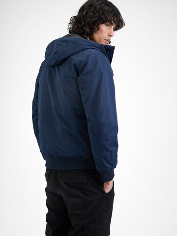 JACK & JONES Zimní bunda 'JJCONSTRUCT' – modrá