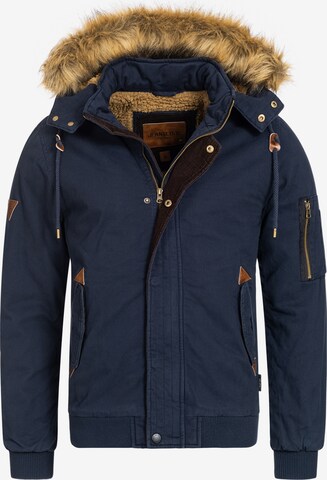 INDICODE JEANS Winterjas 'Pennington' in Blauw: voorkant