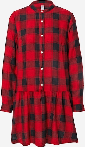 GAP Košilové šaty – červená: přední strana