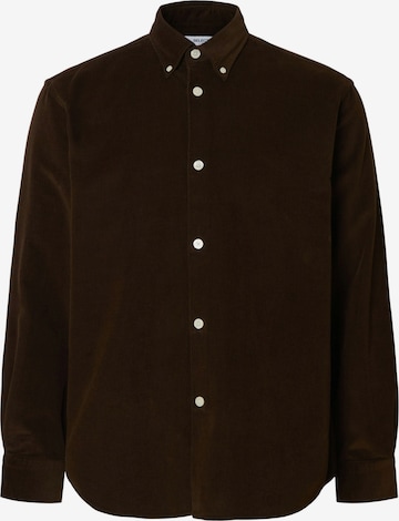 SELECTEDRegular Fit Košulja 'SLHDANNI' - smeđa boja: prednji dio