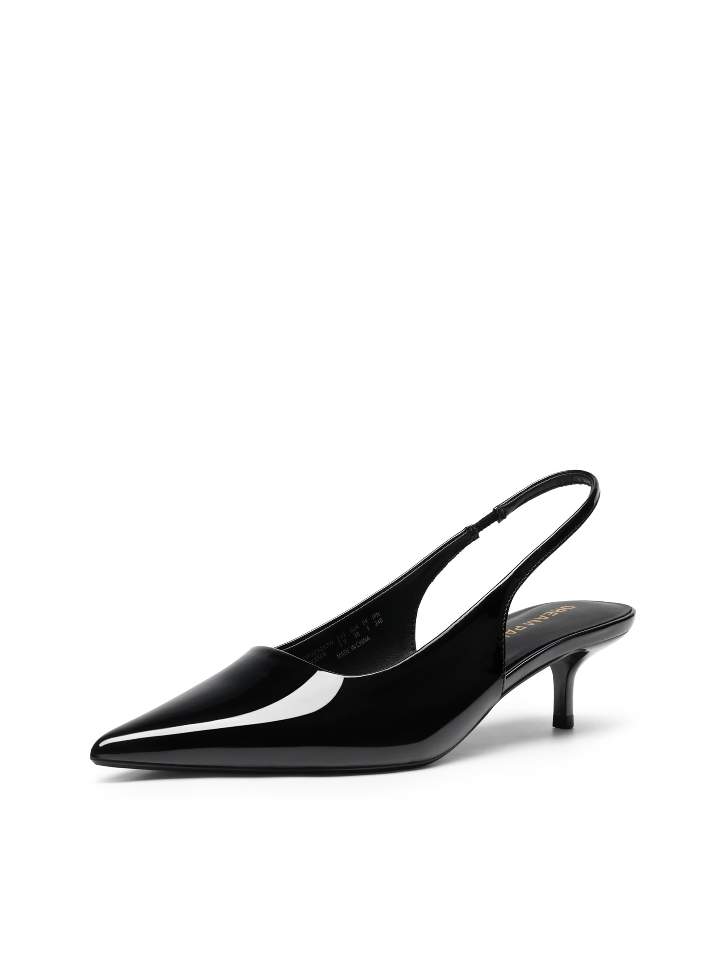 Dream Pairs Slingback Pumps in Black: front