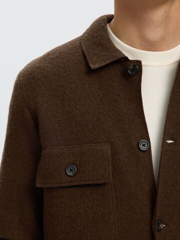 SELECTED Knit Cardigan 'SLHNealy' in Brown