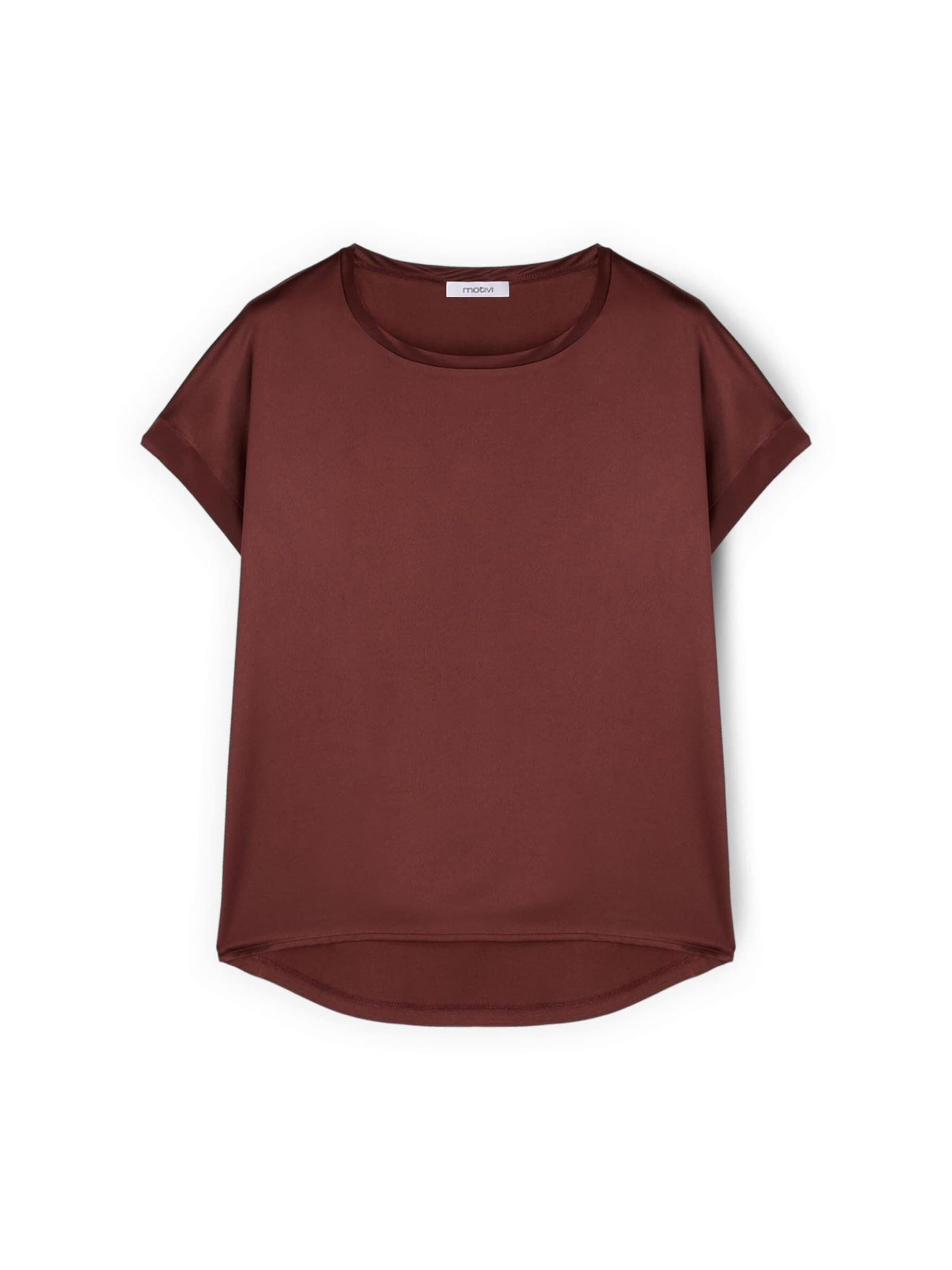 MOTIVI Top in Bruin: voorkant