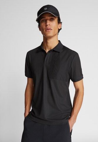 North Sails Piqué-Poloshirt in Schwarz