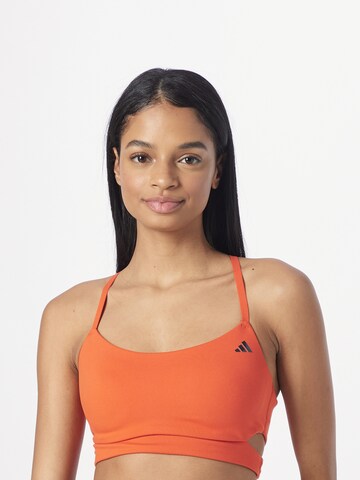 ADIDAS PERFORMANCE Bralette Sports bra 'Studio Light-Support Longline' in Orange: front