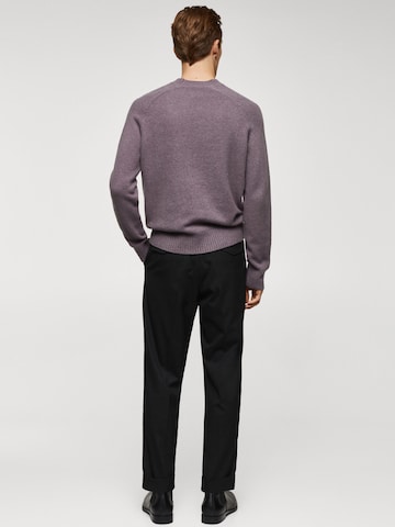 MANGO MAN Pullover 'Moss' in Lila