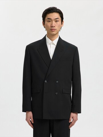 SELECTED - Ajuste regular Chaqueta saco 'SLMRELAXED-LIAM' en negro: frente