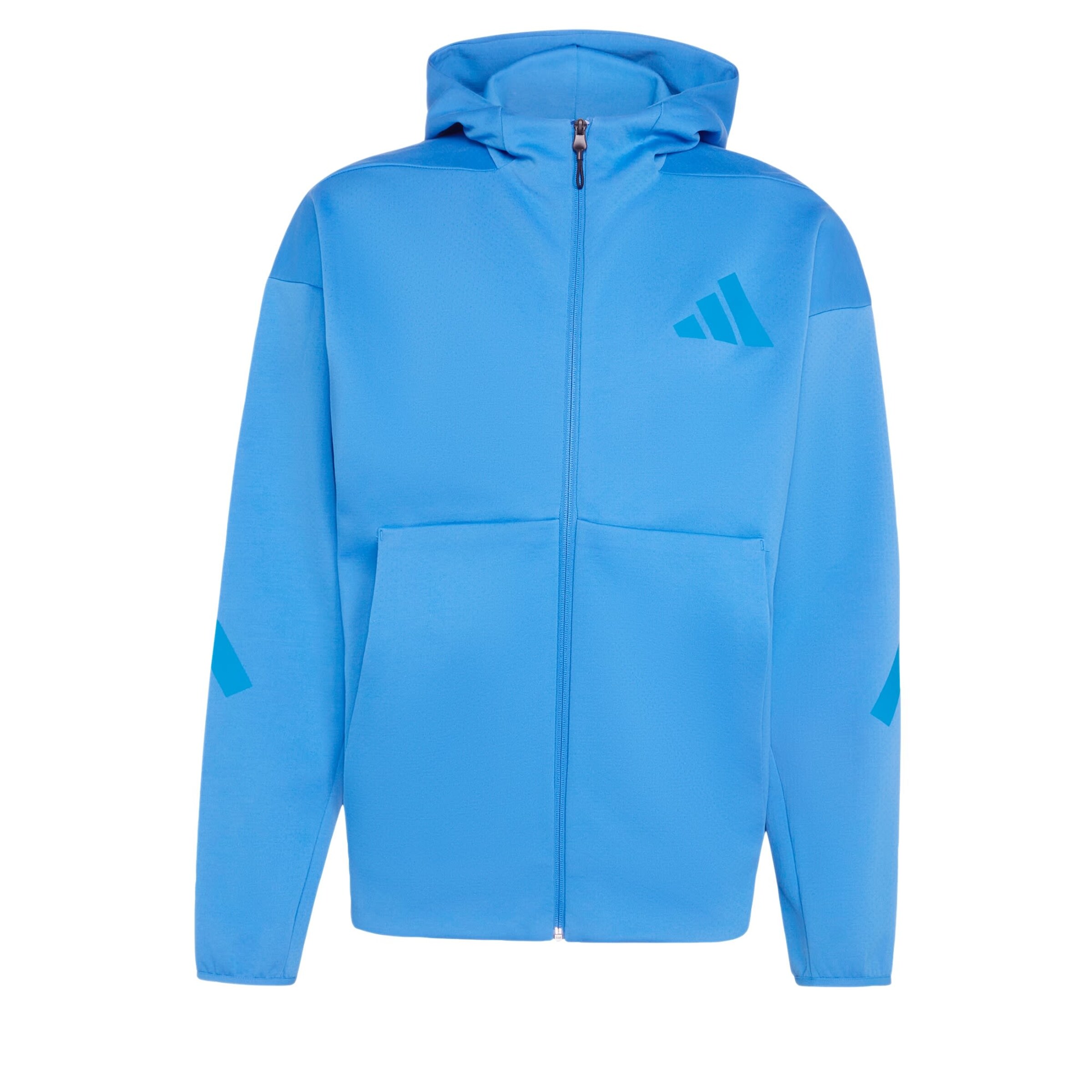 ADIDAS SPORTSWEAR Athletic Zip-Up Hoodie 'Z.N.E.' in Blue: front