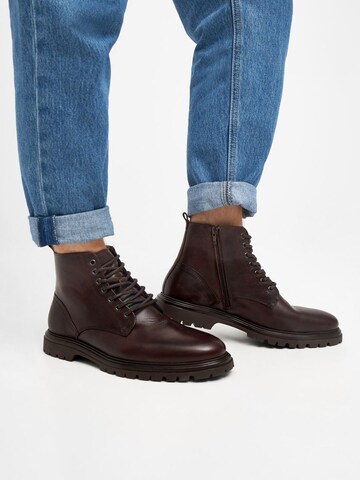 Bianco Lace-Up Boots 'GIL' in Brown: front