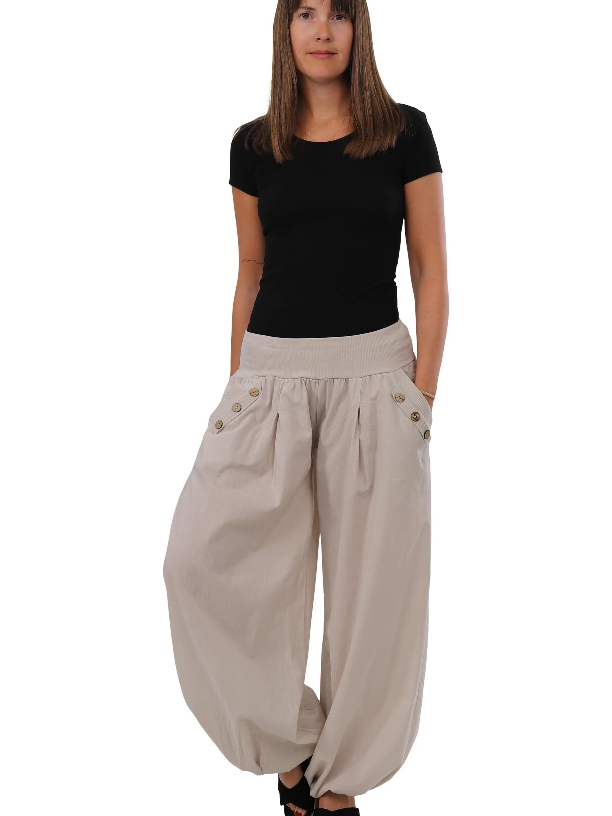 malito more than fashion Loose fit Harem Pants in Beige
