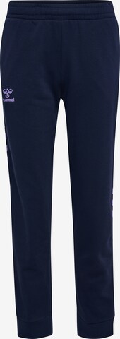 Effilé Pantalon de sport Hummel en bleu : devant