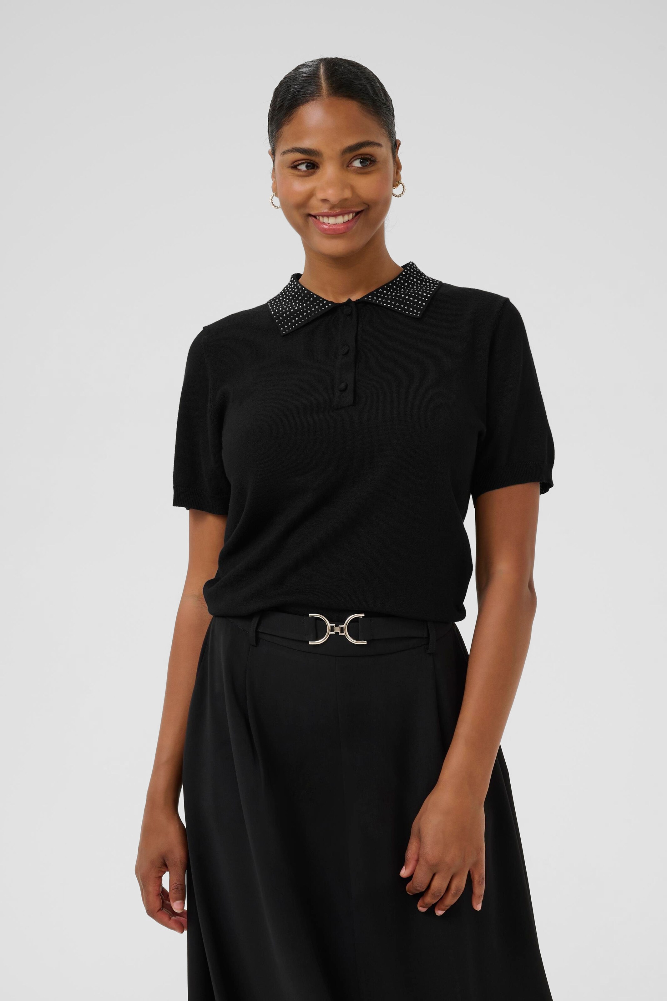 Pull-over Kaffe en noir : devant