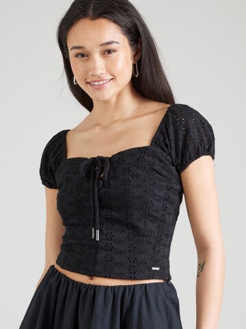 Camicia da donna 'ELIANE' di GUESS in nero: frontale