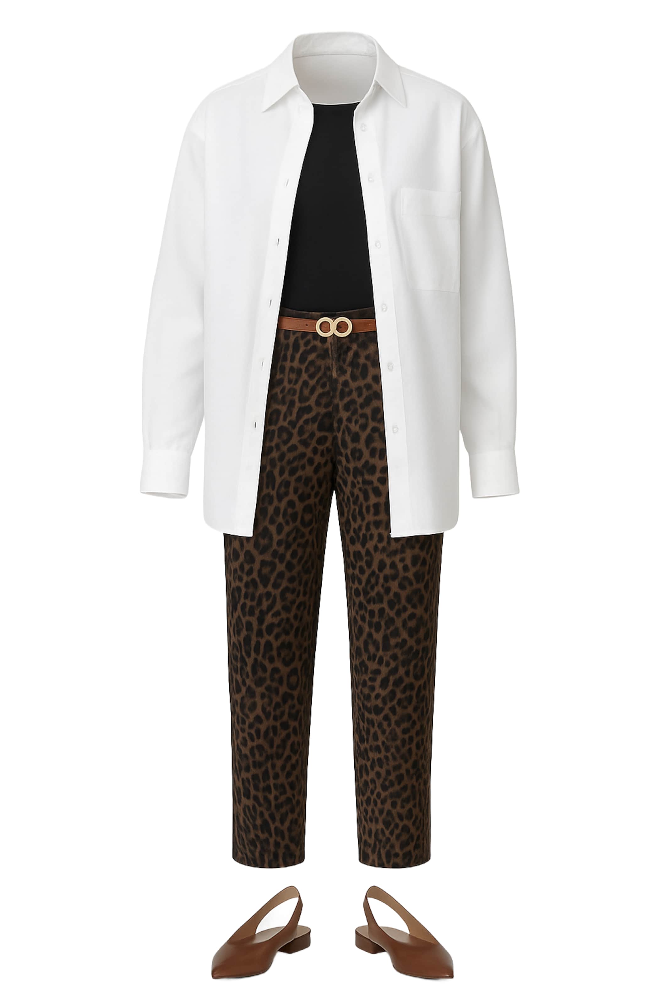 Touche Prive Tapered Pleat-front trousers in Brown