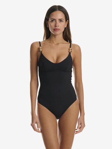 Wolford Triangel Badpak ' One Piece ' in Zwart: voorkant