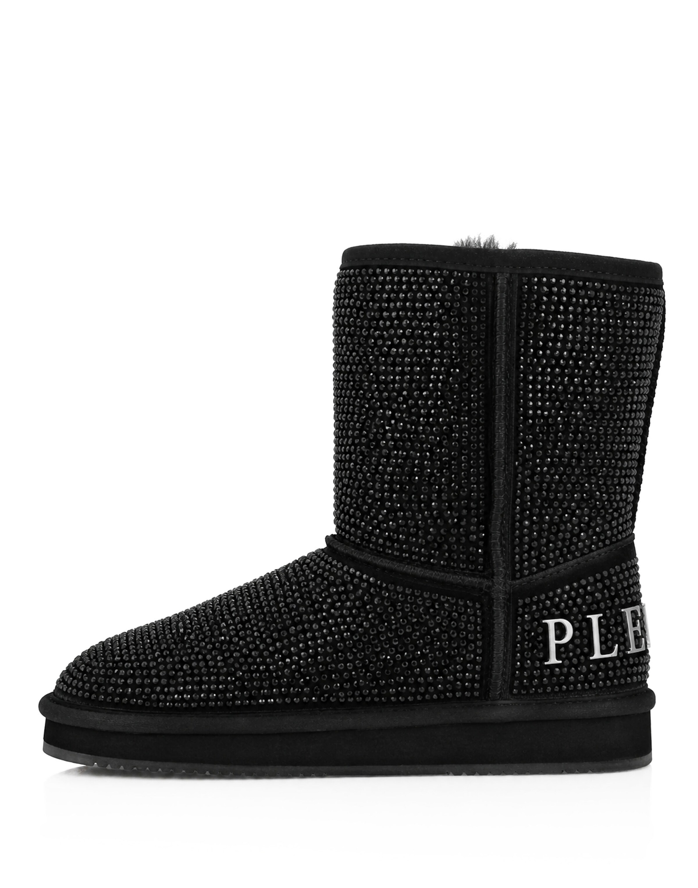 Philipp Plein Boots in Schwarz: Vorderseite