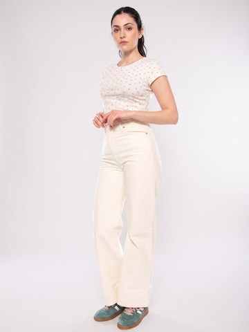 LEVI'S ® Luźne Jeansy 'Ribcage Wide Leg H223 Polar Perimeter' w kolorze beżowy: przód