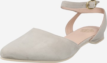 Apple of Eden Ballet Flats with Strap 'Betty 12' in Grey: front