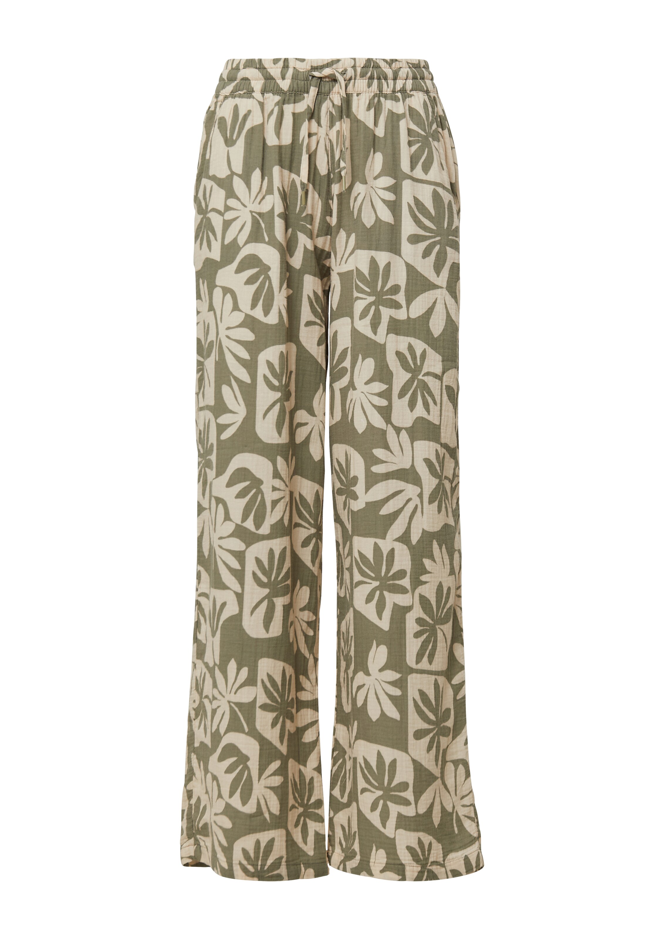 QS Loosefit Hose in Grün: Vorderseite