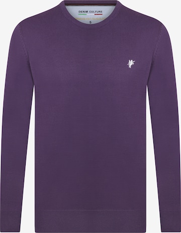 DENIM CULTURE Sweater 'Mathevv' in Purple: front