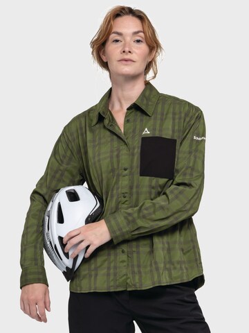 Schöffel Athletic button up shirt ' Bike Blouse Style Jalpuh WMS ' in Green: front