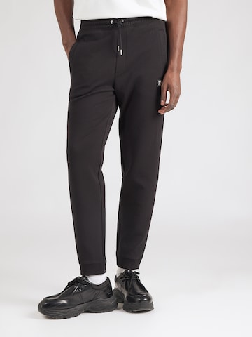 HUGO Tapered Pants 'Dimacs' in Black: front