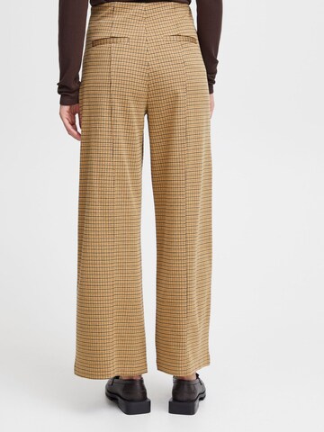 Wide Leg Pantalon 'KATE' ICHI en marron