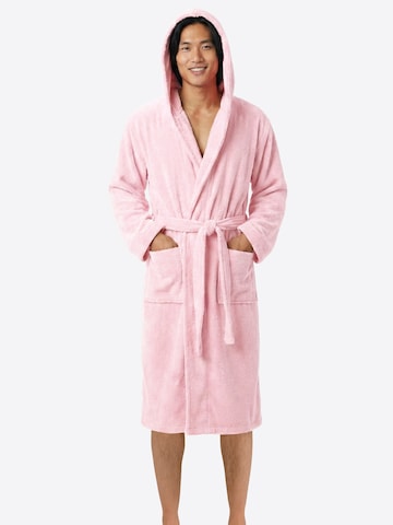 celodoro Long Bathrobe 'Home & Spa Collection' in Pink: front