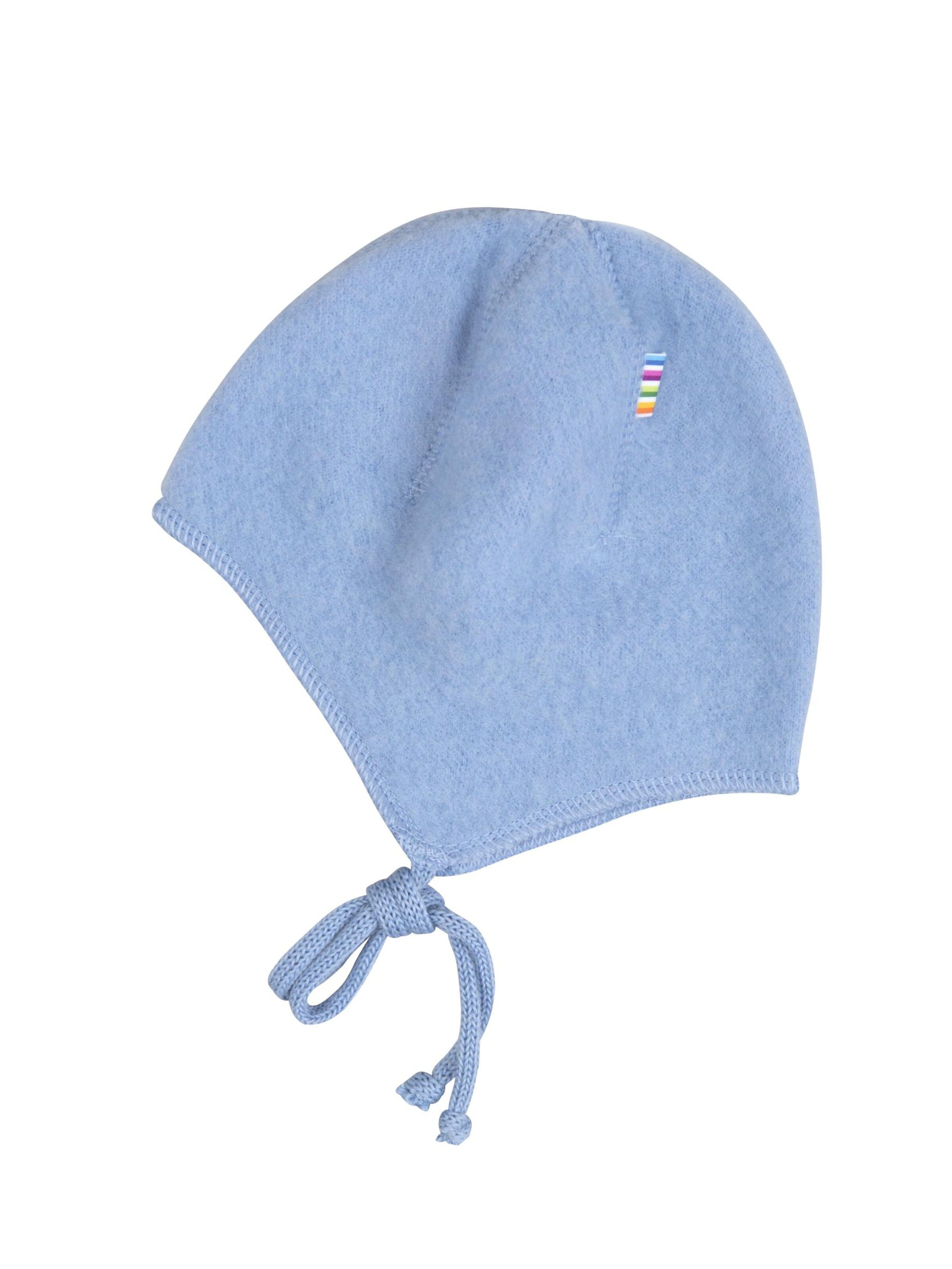 JOHA Beanie 'Wintermütze Merino-Wolle' in Blue: front